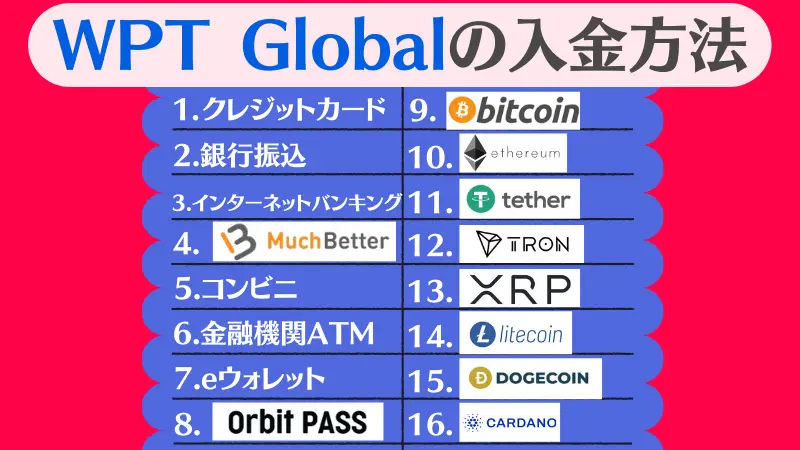 WPT Global(WPTグローバル) 入出金方法